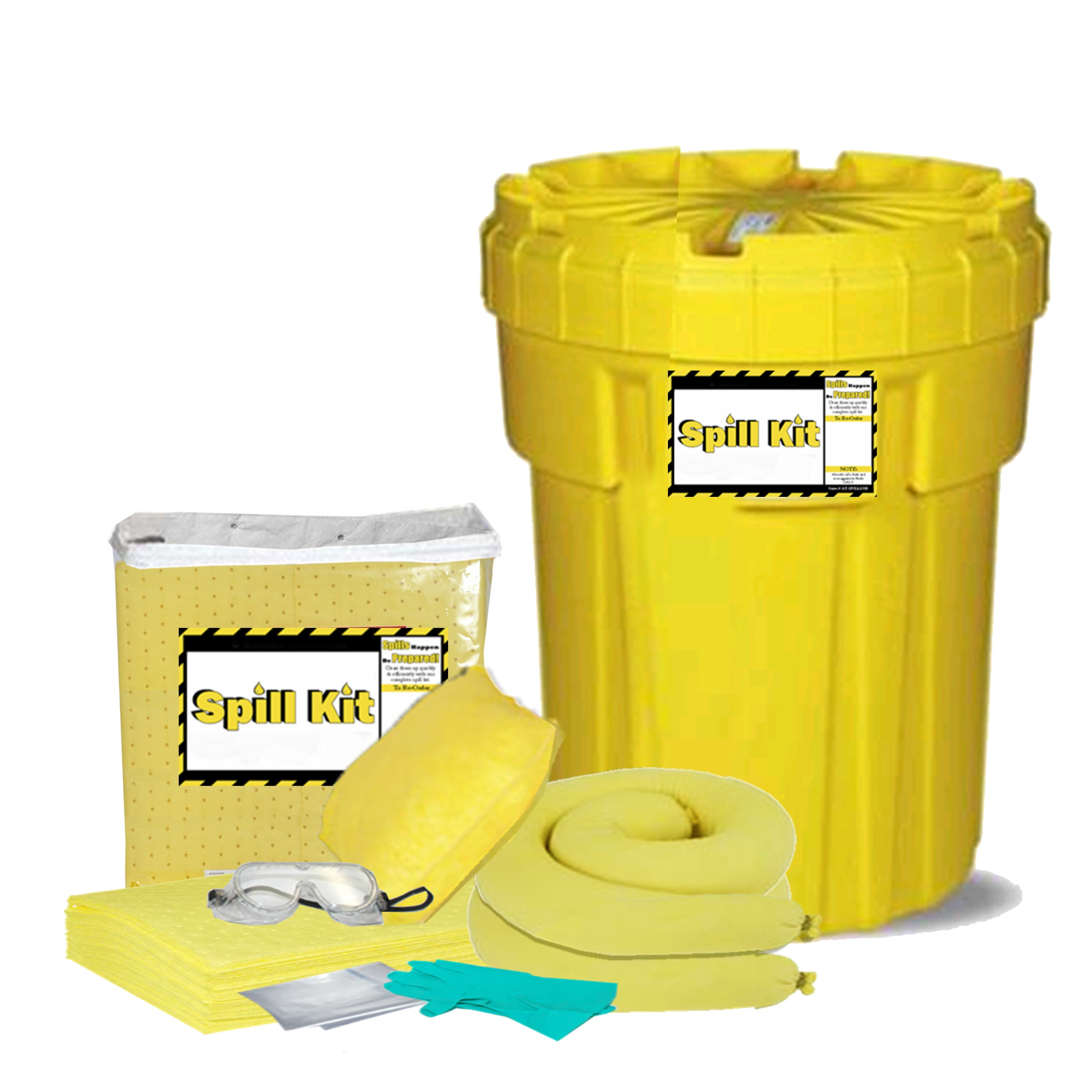 45L Chemical/Acid PVC Bag Spill Kit