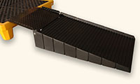 Polyethylene Ramp with 21 Inch (in) Steel Plate