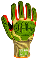 SW® Bullseye™ Hi-Visibility Cut-Resistant Level A5 TPR Medium (M) Size Mechanical Glove