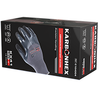 SW® KarbonHex® KX41 Purpose Built Liquid-Resistant Dual-Layer Dip Protection Small (S) Size Mechanical Glove