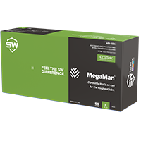 SW® MegaMan® Single-Use Biodegradable Sweat-Absorbing Nitrile Gloves
