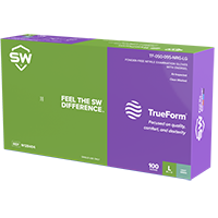 SW® TrueForm® Light Green 3.6 mil Palm Thickness Extra Small (XS) Size Nitrile Exam EnerGel® Rejuvenating Single-Use Glove