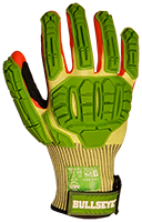 SW® Bullseye™ Hi-Visibility Cut-Resistant Level A5 TPR Medium (M) Size Mechanical Glovebullseye-C56231-backhand