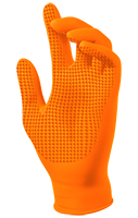 SW® PowerForm® Orange 5.1 mil Palm Thickness Small (S) Size Nitrile Exam TracTeck® Performance Grip Single-Use Glove